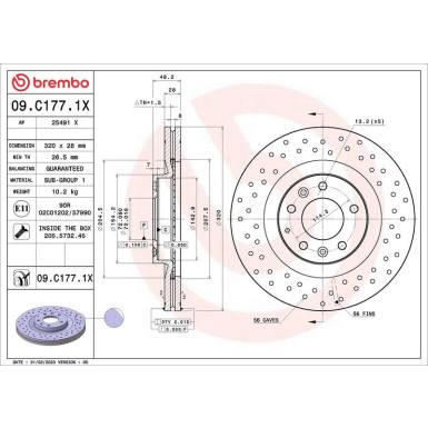 Bremsscheibe VA | MAZDA CX-7, CX-9 06 | 09.C177.1X
