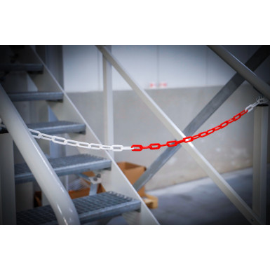 BGS Absperrkette | Rot-Weiß | Kunststoff | 5 m | 80809