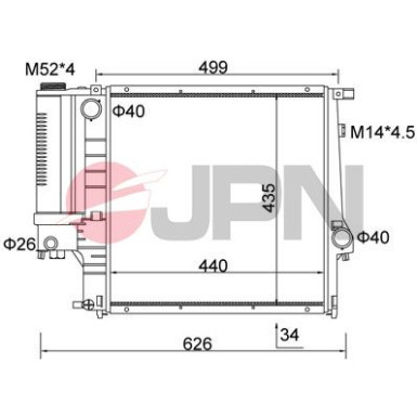 JPN Kühler, Motorkühlung 60C9006-JPN