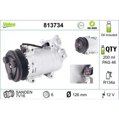 VALEO Kompressor 813734 VALEO RE-GEN AT