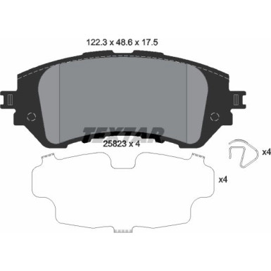 Bremsbelagsatz Toyota P. Yaris 13 | 2582301