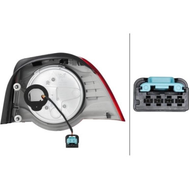 HECKLEUCHTE L 12 V HELLA | VW EOS 06-15 | 2VA 009 246-091 HECKLEUCHTE L 12 V HELLA | VW EOS 06-15 | 2VA 009 246-091