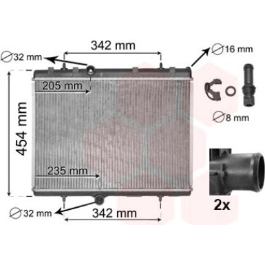 VAN WEZEL Kühler, Motorkühlung 40002267 VAN WEZEL Kühler, Motorkühlung 40002267