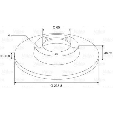 VALEO Bremsscheibe 186249