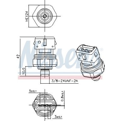 NISSENS Druckschalter, Klimaanlage 301069 FIRST FIT