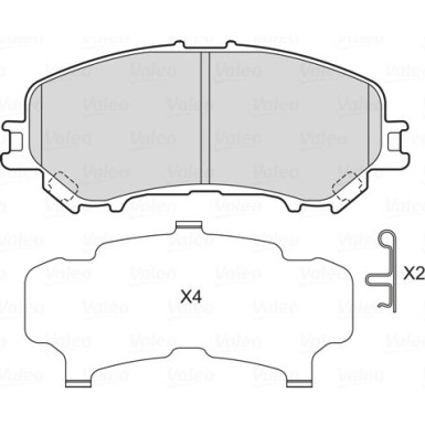 VALEO Bremsbeläge 601733