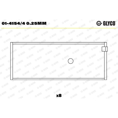 GLYCO Pleuellager 01-4154/4 0.25mm