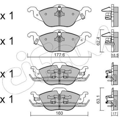 Bremsklötze VA | OPEL Astra F,G,Zafira 98 | 822-257-0 Bremsklötze VA | OPEL Astra F,G,Zafira 98 | 822-257-0