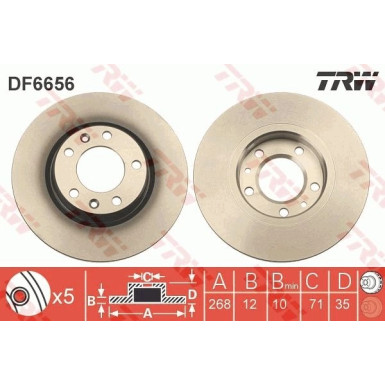 70 482 030 Bremsscheibe HA | CITROEN C4 13 | DF6656
