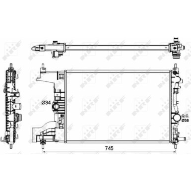 Kühler, Motorkühlung | 53142