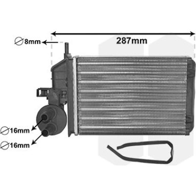 VAN WEZEL Wärmetauscher, Innenraumheizung 17006259 IR PLUS