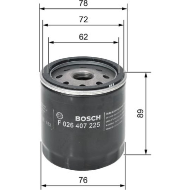 Ölfilter | VOLVO S60,S80,V40,XC60 06 | F 026 407 225