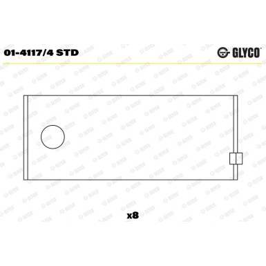 GLYCO Pleuellager 01-4117/4 STD GLYCO Pleuellager 01-4117/4 STD