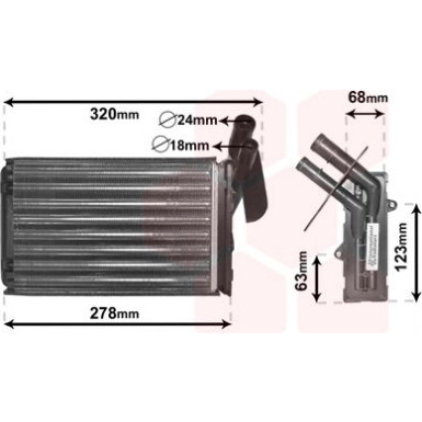 VAN WEZEL Wärmetauscher, Innenraumheizung 43006048 IR PLUS