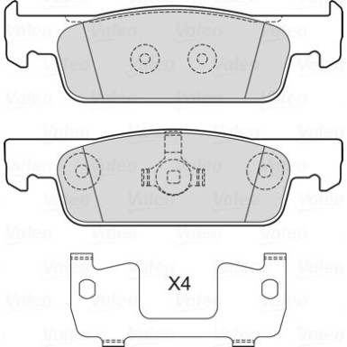 VALEO Bremsbeläge 601716