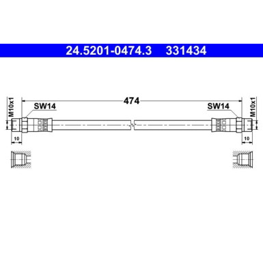 Bremsschlauch | 24.5201-0474.3