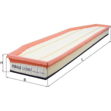 MAHLE Luftfilter | LX 2067