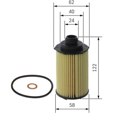 Ölfiltereinsatz SSANGYONG Korando,Tivoli 15 F 026 407 348