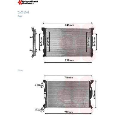 VAN WEZEL Kühler, Motorkühlung 03002201 VAN WEZEL Kühler, Motorkühlung 03002201