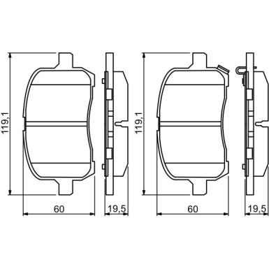 Bremsklötze | OPEL GT | 0 986 494 306