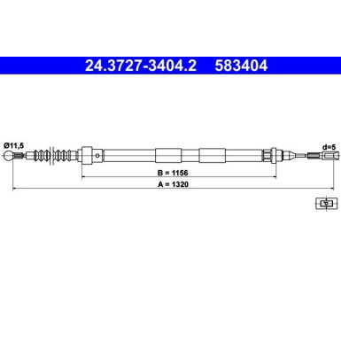 24.3727-3404.2 Seilzug, Feststellbremse