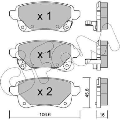 CIFAM Bremsbelagsatz, Scheibenbremse | 822-1112-1