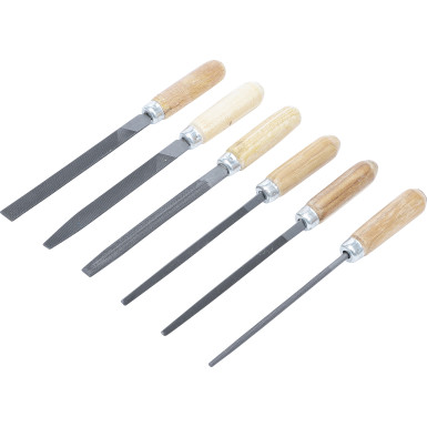 BGS Schlüsselfeilen-Satz Holzheft 100 mm 6-tlg BGS Do it yourself 50204