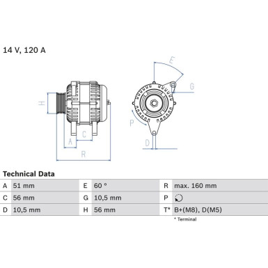 Lichtmaschine | OPEL Omega | 0 986 039 250