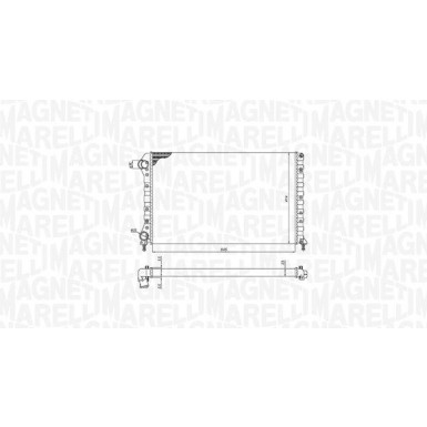 MAGNETI MARELLI Kühler, Motorkühlung 350213194400 MAGNETI MARELLI Kühler, Motorkühlung 350213194400