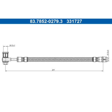 ATE Bremsschlauch | 83.7852-0279.3