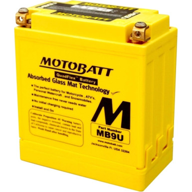 Motorrad Batterie 12V 11Ah/140A P+ (Abmessungen: 136X76X133/155) | MB9U