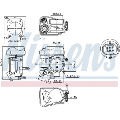NISSENS Drosselklappenstutzen 955002 FIRST FIT