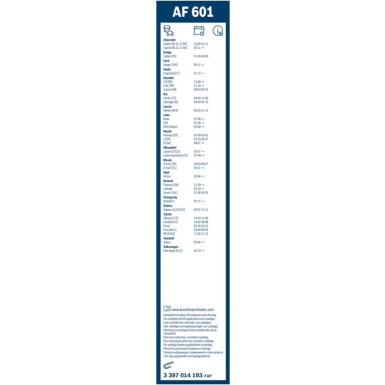 AF601 BOSCH | Aerofit | i20, Renault Scenic I, Avensis T25 | 3397014193