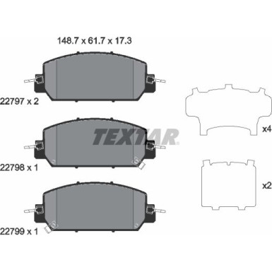 Bremsbelagsatz, Scheibenbremse | 2279701 Bremsbelagsatz, Scheibenbremse | 2279701
