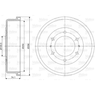 VALEO Bremstrommel 237065