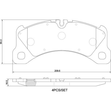 BREMBO Bremsbelagsatz, Scheibenbremse P 65 047 PRIME LINE