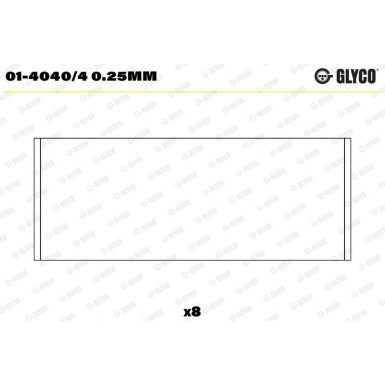 GLYCO Pleuellager 01-4040/4 0.25mm GLYCO Pleuellager 01-4040/4 0.25mm