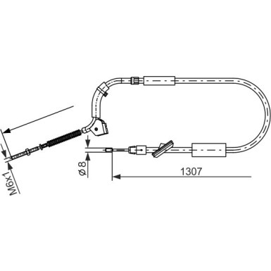 Handbremsseil | MERCEDES W169,W245 04 | 1987477223 Handbremsseil | MERCEDES W169,W245 04 | 1987477223