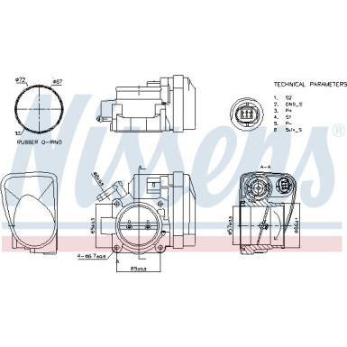 NISSENS Drosselklappenstutzen 955122