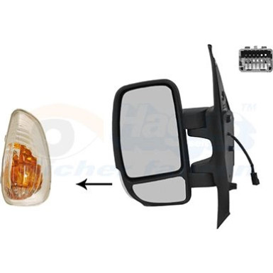 Aussenspiegel li. elek. Verst. bhz Opel Movano 7Pins +Ren. Master 16W OE 4419408 + HAGUS