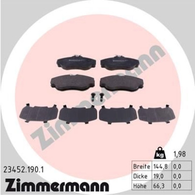 ZIMMERMANN Bremsbeläge