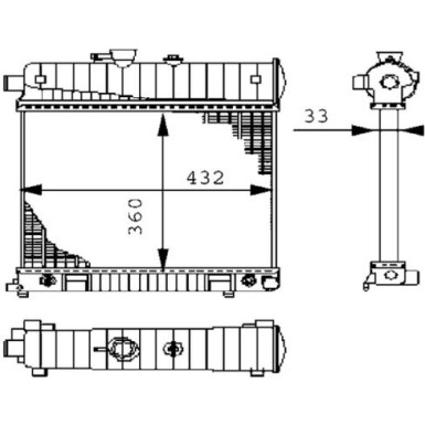 Kühler, Motorkühlung BEHR CR 2207 000S