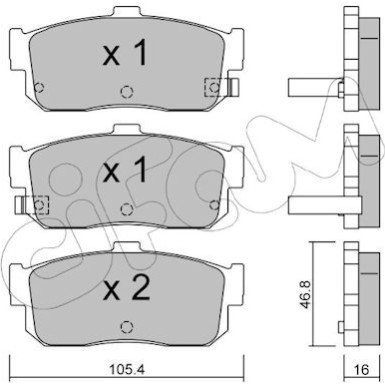 CIFAM Bremsbelagsatz, Scheibenbremse CIFAM Bremsbelagsatz, Scheibenbremse