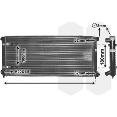 VAN WEZEL Kühler, Motorkühlung 58002041 VAN WEZEL Kühler, Motorkühlung 58002041