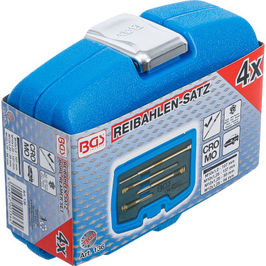 BGS Reibahlen-Satz für Glühkerzenbohrungen | 4-tlg | 136