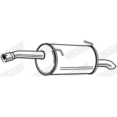 52 / Auspufftopf Hinten | Ford Fiesta 1.25, 1.4 02 | 23161