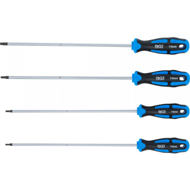 BGS Schraubendreher-Satz extra lang T-Profil für Torx T15 - T30, 4-teilig