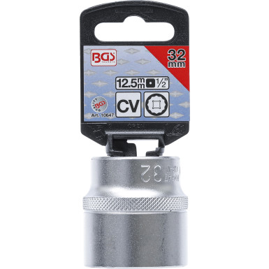 BGS Steckschlüssel-Einsatz Zwölfkant | Antrieb Innenvierkant 12,5 mm (1/2"""") | SW 32 mm | 10647