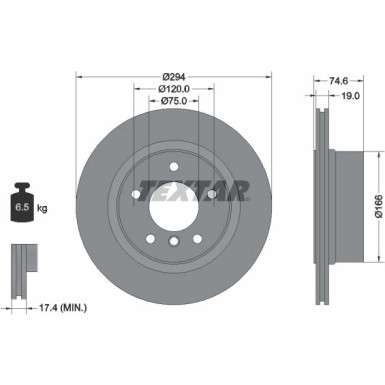 Bremsscheibe Bmw T. E85 Z4 03- 2.5-3.0 PRO 92146103