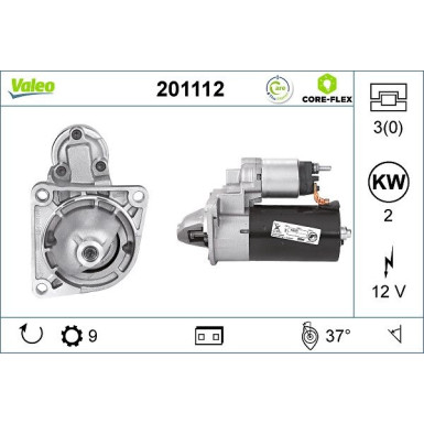 VALEO Anlasser 201112 VALEO CORE-FLEX